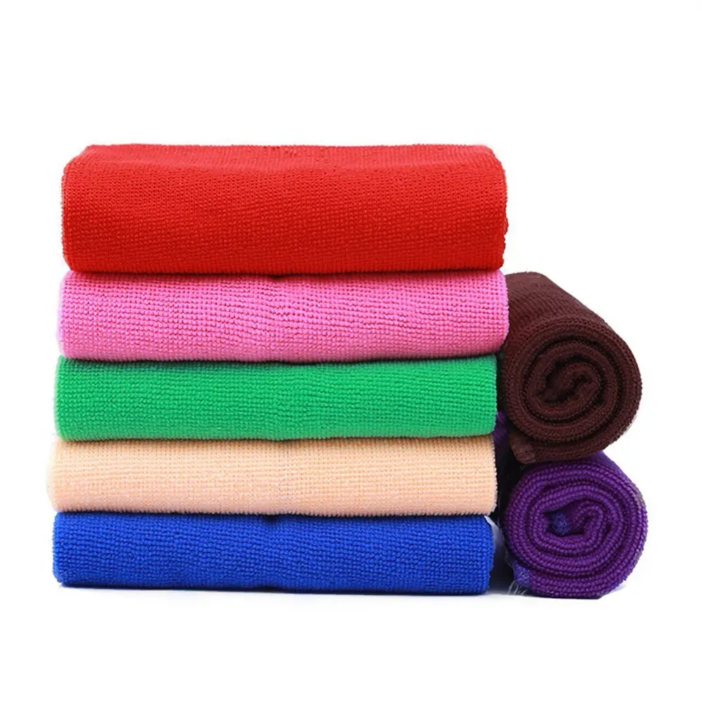 10 Pcs Microfiber Cleaning Cloth for Clean Car Care Washing Cleaning Cloths Towels,25*25cm,Purple