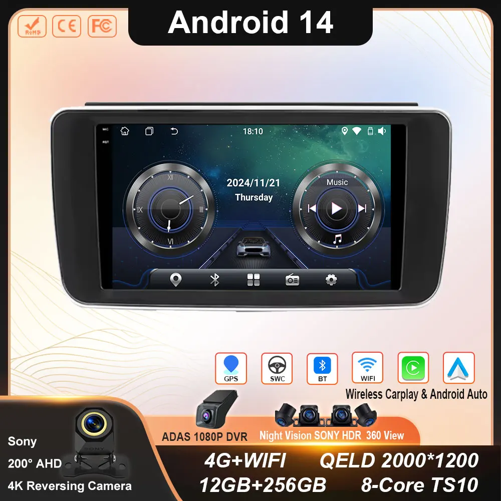 Автомобиль Android для Nissan Leaf ZE1 2017-2024 Автомобильный радиоприемник Мультимедийный