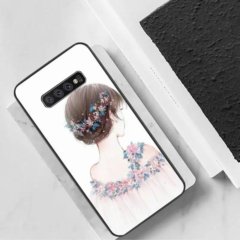 

Wedding Dress Girl Phone Case For Samsung Galaxy S7 Edge Plus S9 S20Plus S20ULTRA S10lite S225G S10 Case