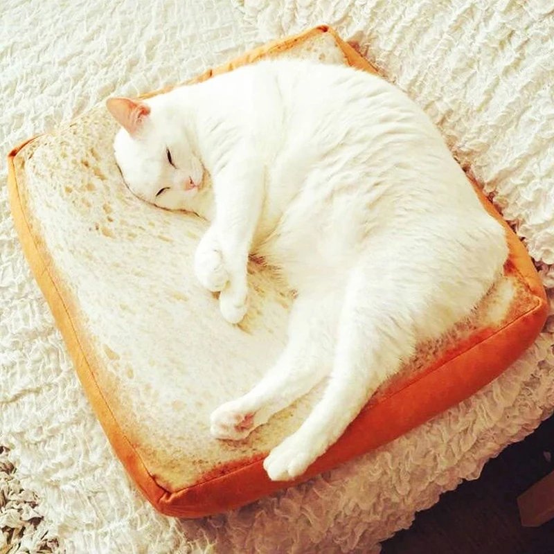 

Very Soft Bread Cat Mat Pet Pillow Sofa Bed Portable Lounger For Dogs Puppy Kittens Underpad Home Rug Cushion Cats House Beds