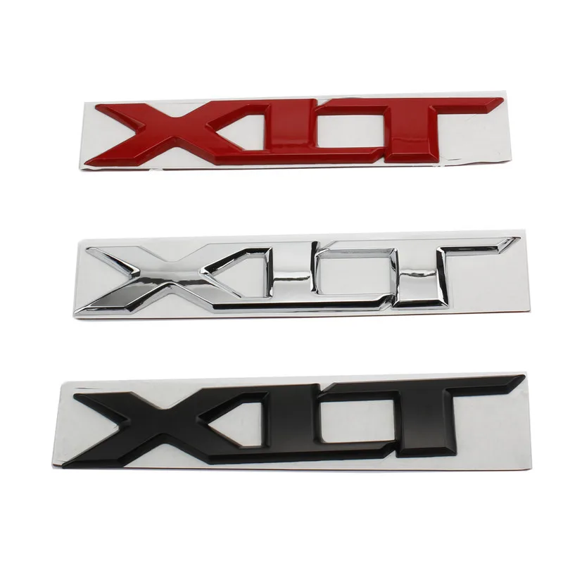 

3D Metal XLT Letter Logo Car Trunk Body Badge Emblem Decals Sticker For Ford F150 F-150 Ranger T6 XLT Decoration Accessories