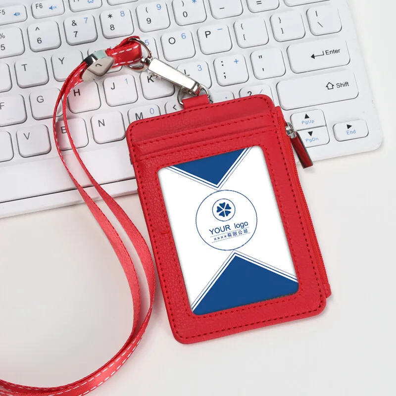 Держатель для Id-карты с несколькими отделениями карт чехол на молнии ремешком