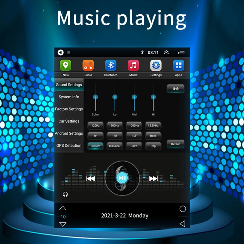 Автомагнитола 4G LTE мультимедийная система на Android 11 с ЖК-дисплеем возможностью