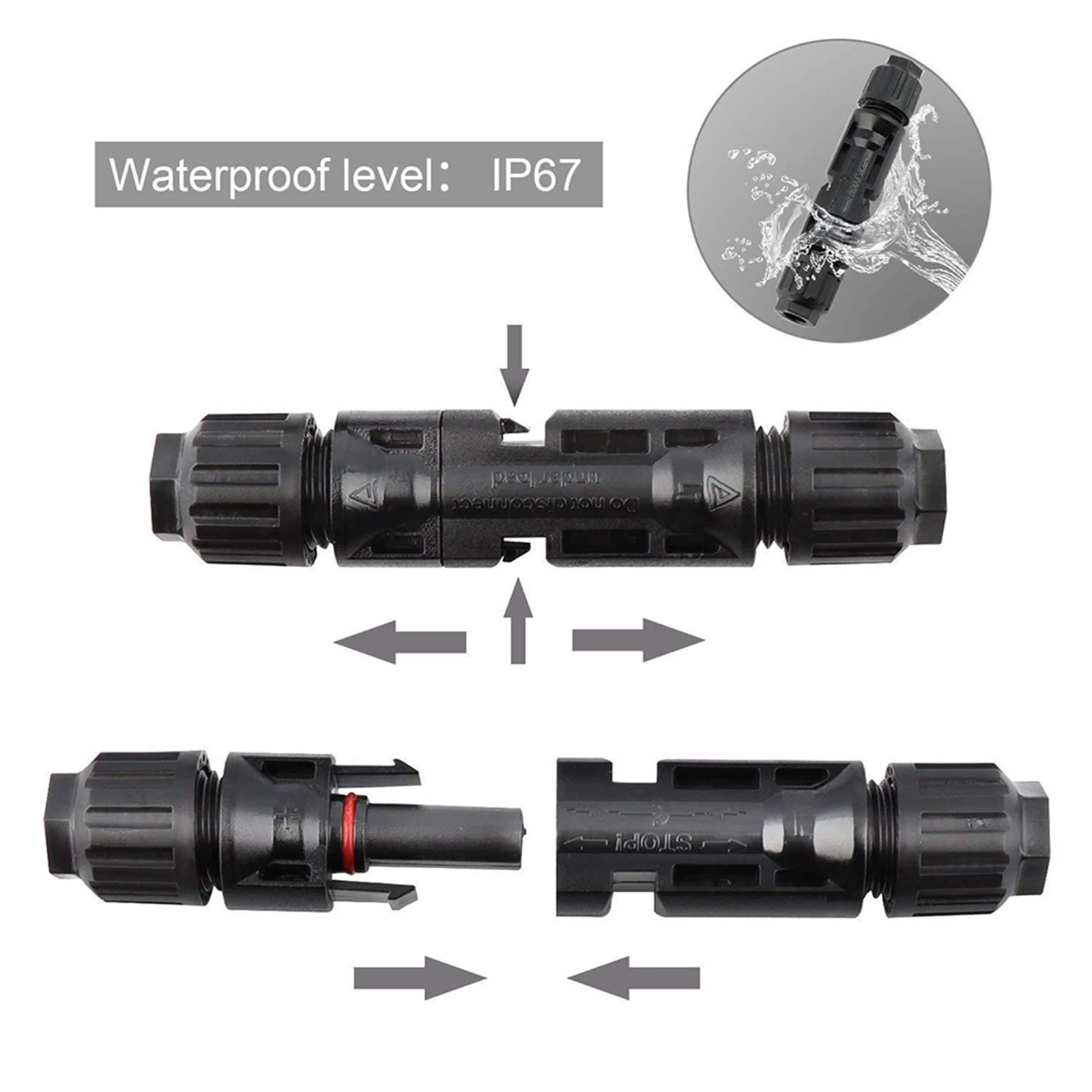 

Connectors Cable Connectors Cable Connectors Silver Pins Solar Panel Waterproof Wrenches Photovoltaic Connectors