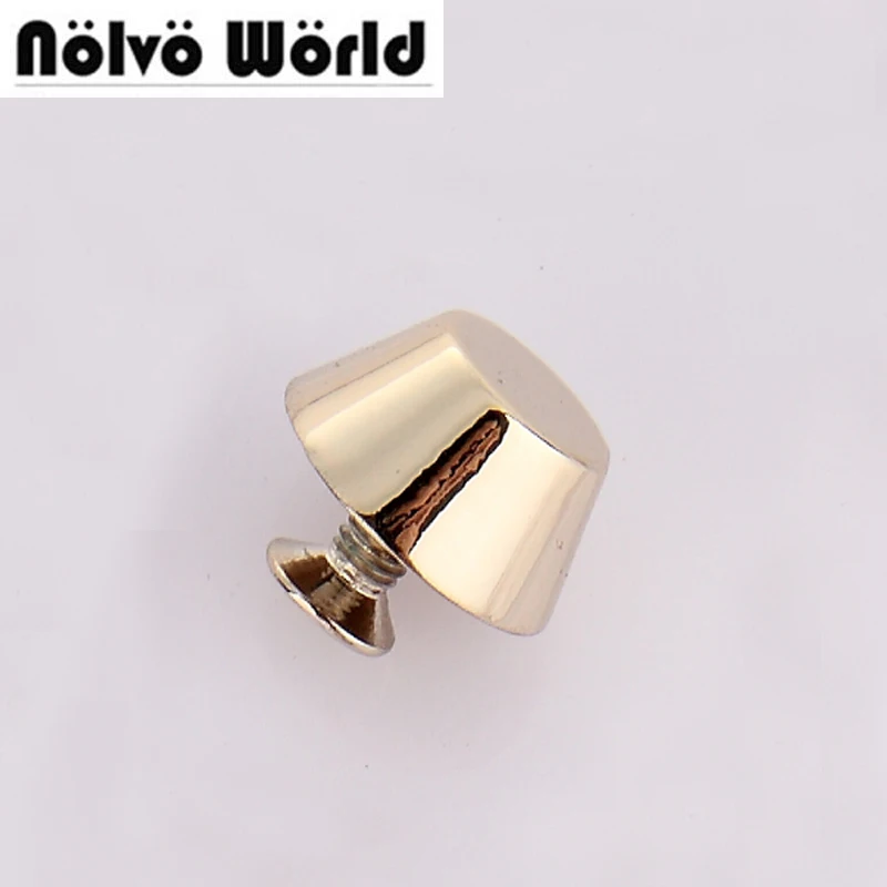 

50pcs 12*3mm light gold rivets stud for DIY bags purse bottom shoes bracelet wallets decorative metal rivet