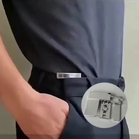multifunctional tighten the waistband buckle creative folding belt buckle unisex pants waist shrink clip waist stretch buckles