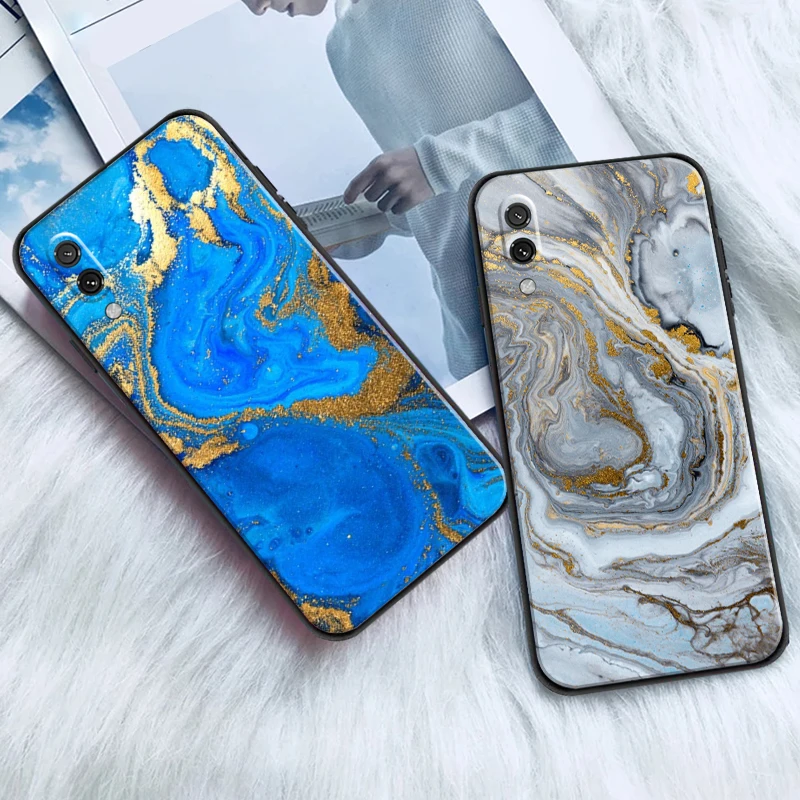 

Luxury Gilt Marble Fashion Art For Xiaomi Mi 11 Lite Phone Case Carcasa Black Liquid Silicon Silicone Cover Coque Back