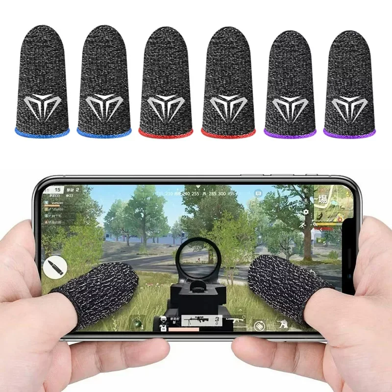 

2Pcs Breathable Game Controller Finger Cover For Pubg Sweat Proof Sensitive Non-Scratch Screen Gaming Finger Thumb Sleeve Gloves