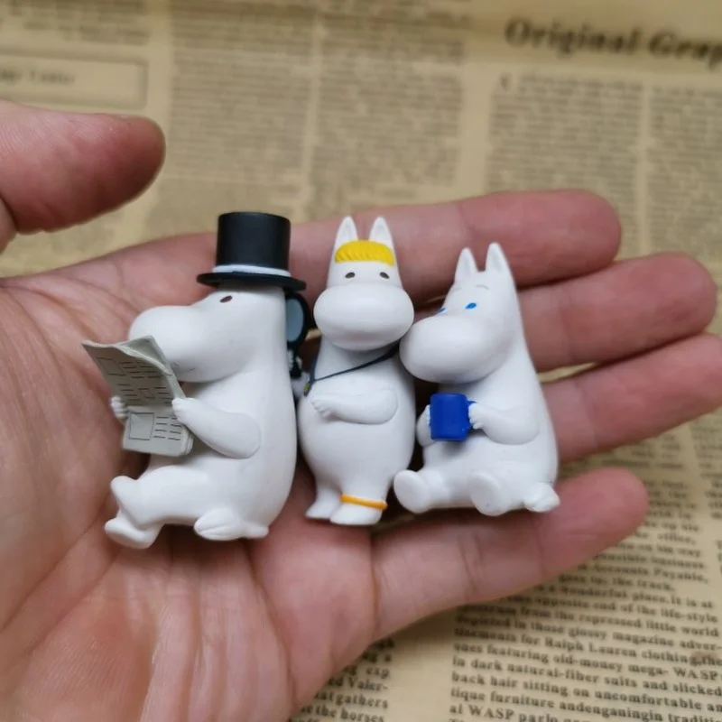 Оригинальные Объемные фигурки муминов из аниме жирная семья героев Милая модель