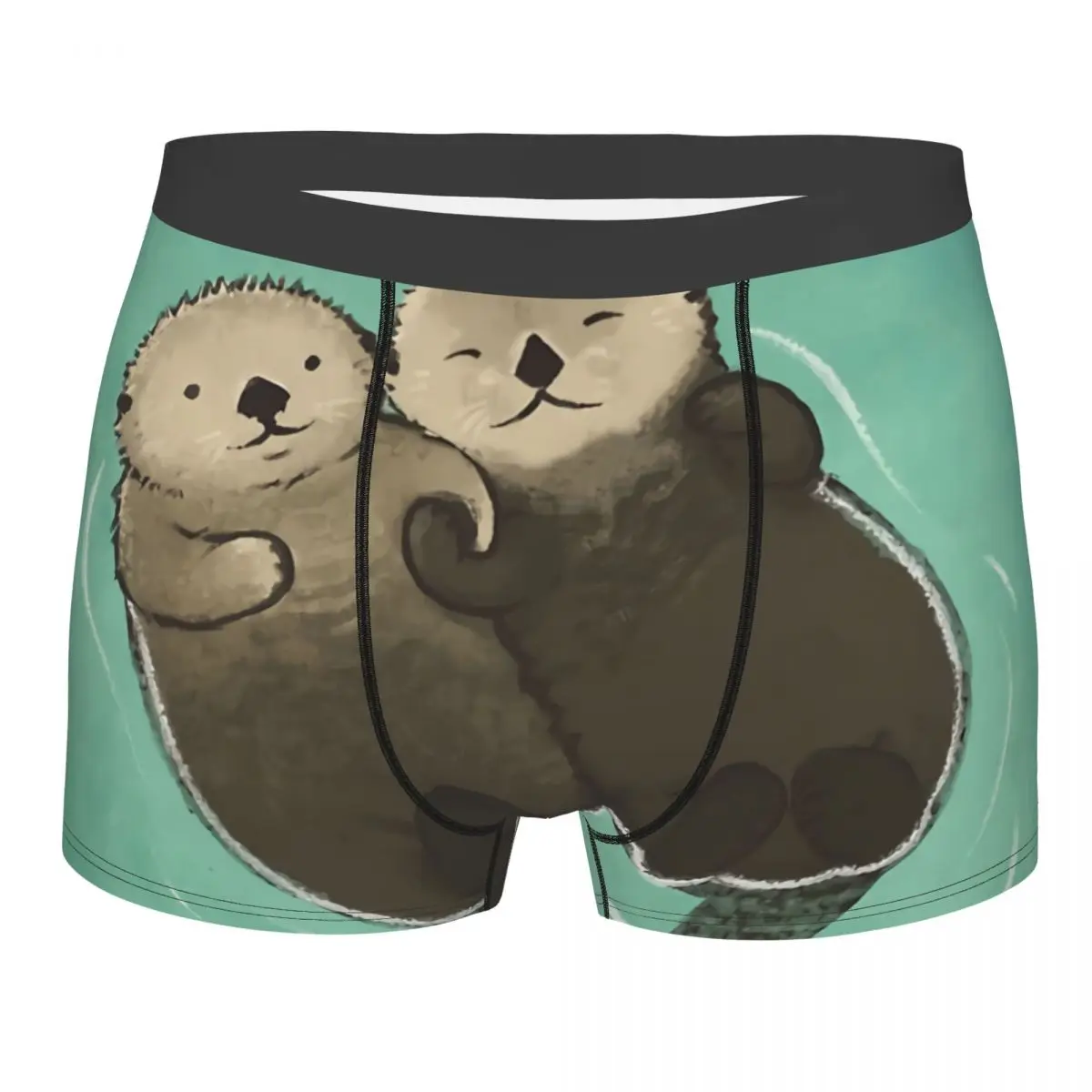 

Трусы для влюбленных домашних животных с выдрой, хлопковые трусы, мужское нижнее белье, удобные шорты, боксеры, трусы