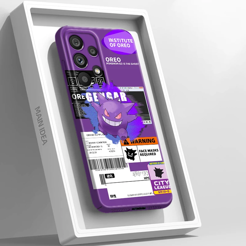 

Pokemon Gengar Psyduck Cartoon Film Phone Case For Samsung A73 A54 A53 A34 A32 A23 A22 A21 A14 A13 A12 A04 5G Feilin Hard Cover