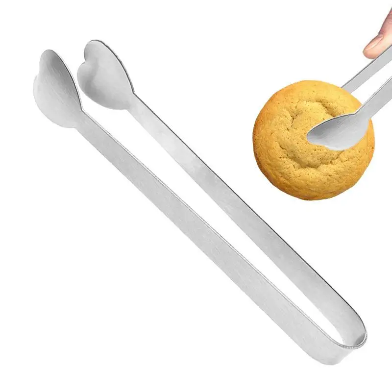 

Ice Tongs Heart-shaped Tea Clip Stainless Steel Ice Tongs for Ice Bucket Kitchen Tool Lemon Slice Clip for Coffee Bar Food