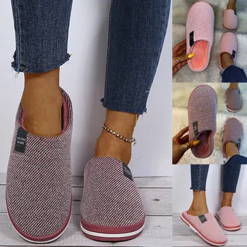 Women Slippers House Soft Home Cotton Slipper Winter Indoor Light Comfort Floor Shoes Slides Bedroom Sandals Women 2022 Slippers 1