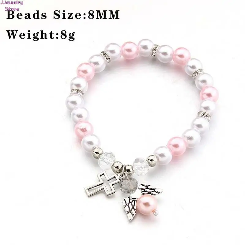 1PC Baby Shower Favor Christening Bracelet Angel Girl Boy Baptism Gift Cute Giveaway Souvenir |