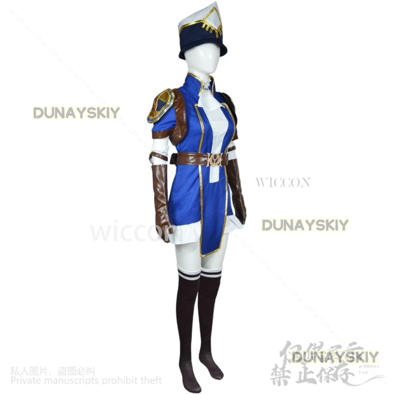 Кейтлин Кирамман Косплей Аниме Игра Ло Шериф Пилтовера Костюм Хэллоуин