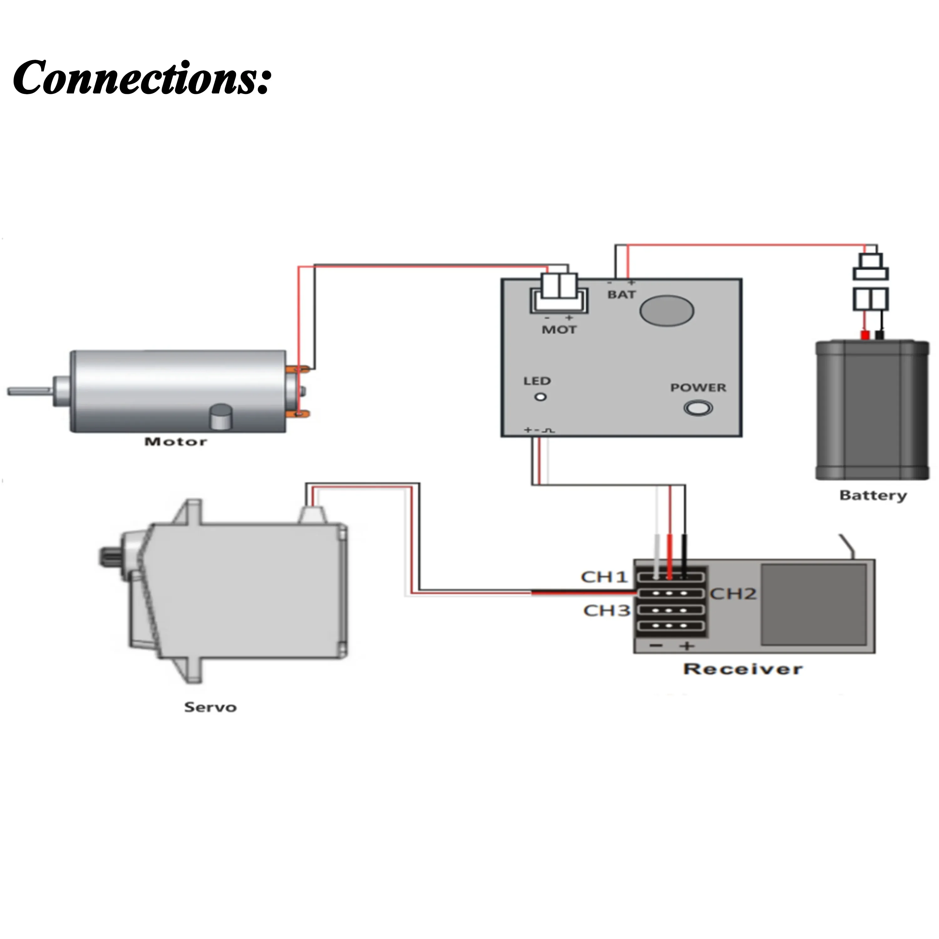 Фото NEEBRC 15A Матовый бесщеточный регулятор скорости ESC 25A 5 В/1 А BEC 2S для мини-автомобиля 1/24 1/18 FMS SCX24 Trx4m 180 1212 1224 Motor №4