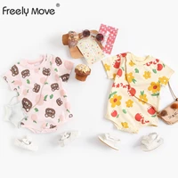 freely move cotton newborn baby summer rompers infant body short sleeve baby jumpsuit cartoon ropa bebe baby boy girl clothes