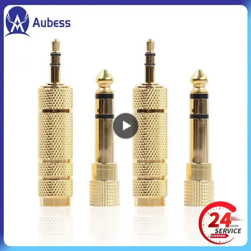 

1~5PCS Microphone 6.35 mm Female to 3.5 mm Male to Female Audio Connector Adapter Plug