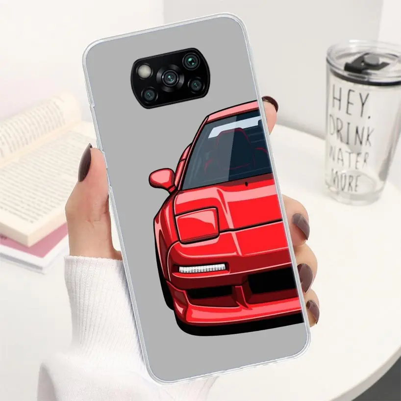 Чехол JDM для Xiaomi Poco X3 Nfc X4 X5 M3 M4 Pro M2 F3 F2 F1 Mi Note 10 A1 A2 A3 Lite CC9E