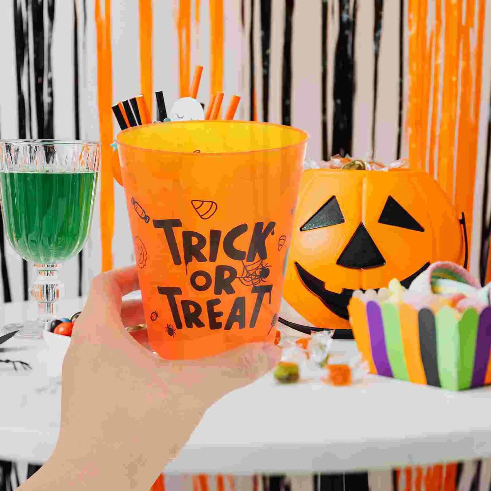 

5 Pcs Halloween Decor Cups For Party Drink Multifunction Convenient Plastic Water Travel