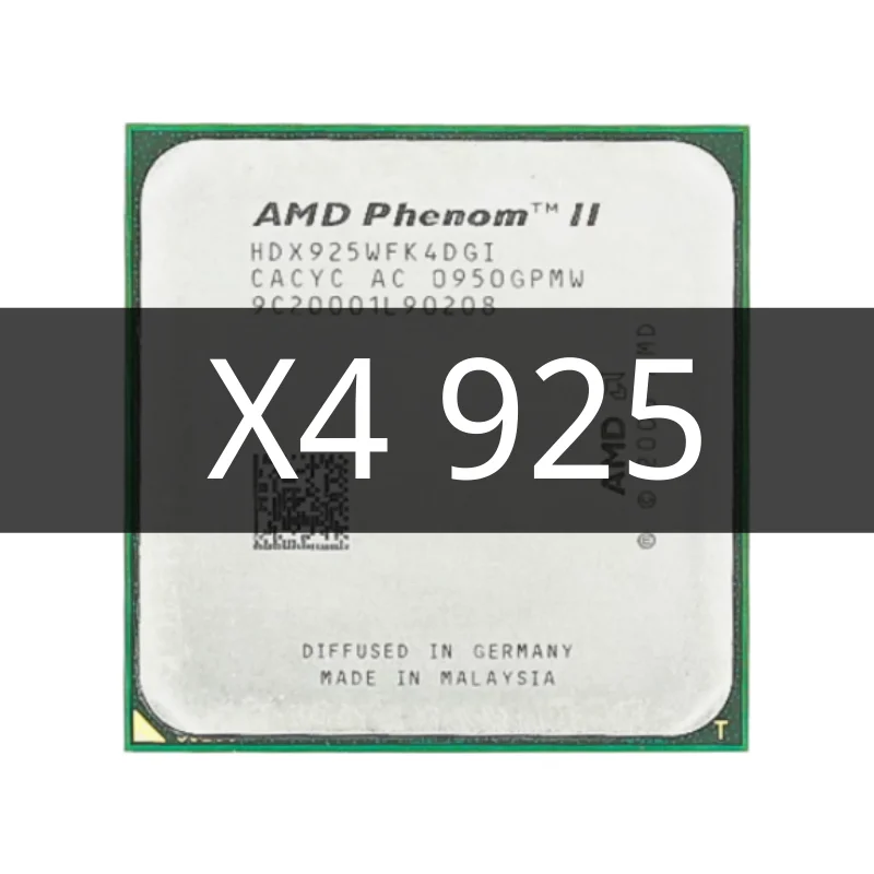 Четырехъядерный процессор AMD Phenom II X4 925 95 Вт 2 8 ГГц HDX925WFK4DGI/HDX925WFK4DGM разъем AM3 |