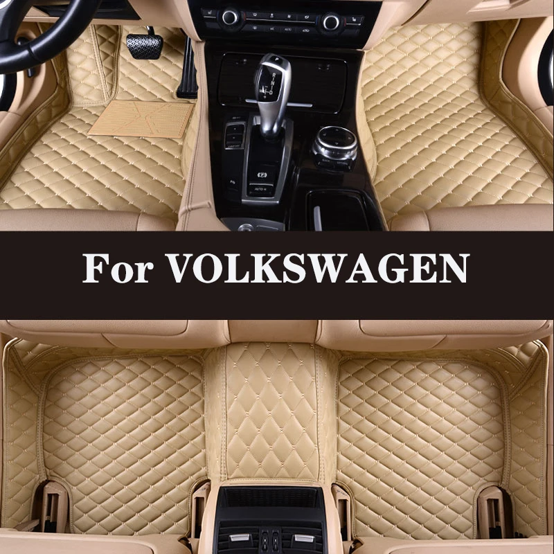 

Full Surround Custom Leather Car Floor Mat For VOLKSWAGEN VW Amarok Atlas Beetle Jetta Bora Polo Golf Maggiolino CC Auto Parts