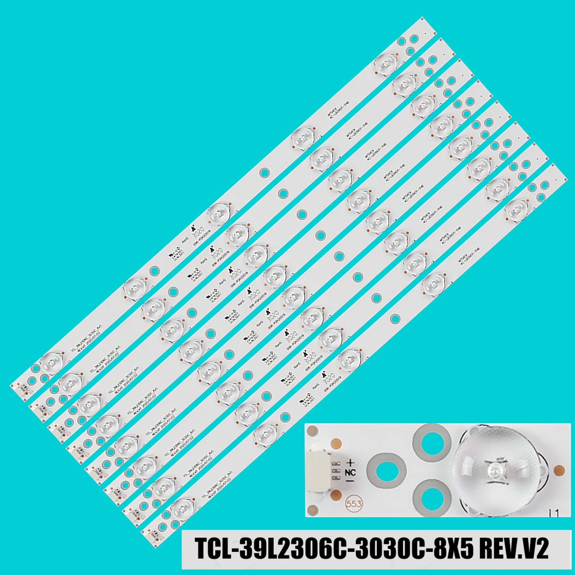 

Светодиодная лента подсветки для TCL T39ED10DHU-01B LVF390CMDX E2 V2 8 шт.