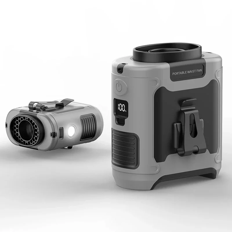 2024 уличный портативный вентилятор на талию подвесной шейный сильный ветер с