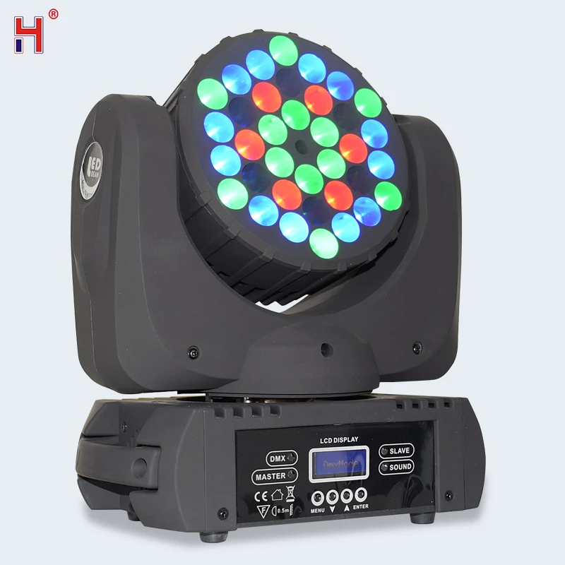 

Moving Head 36x3W Lyre Beam LED RGBW 4in1 Colors Sound Strobe Light DMX Stage Lighting For Dj Disco Show Nightclub