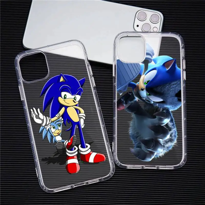 

Sonic the Hedgehog Phone Case For iphone 13 12 11 Pro Max Mini XS 8 7 Plus X SE 2020 XR Transparent Soft Cover