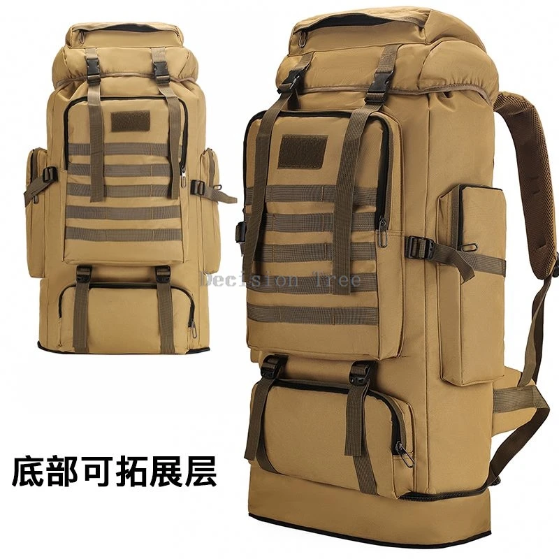 Фото 2025 100л уличная походная сумка мужской походный рюкзак водонепроницаемая легкая дорожная сумка большой вместимости для деловых поездок №4