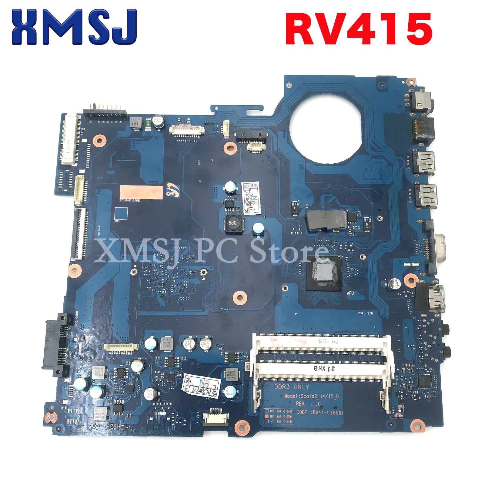 

XMSJ для Samsung RV415 материнская плата для ноутбука DDR3 BA92-09438A с процессором