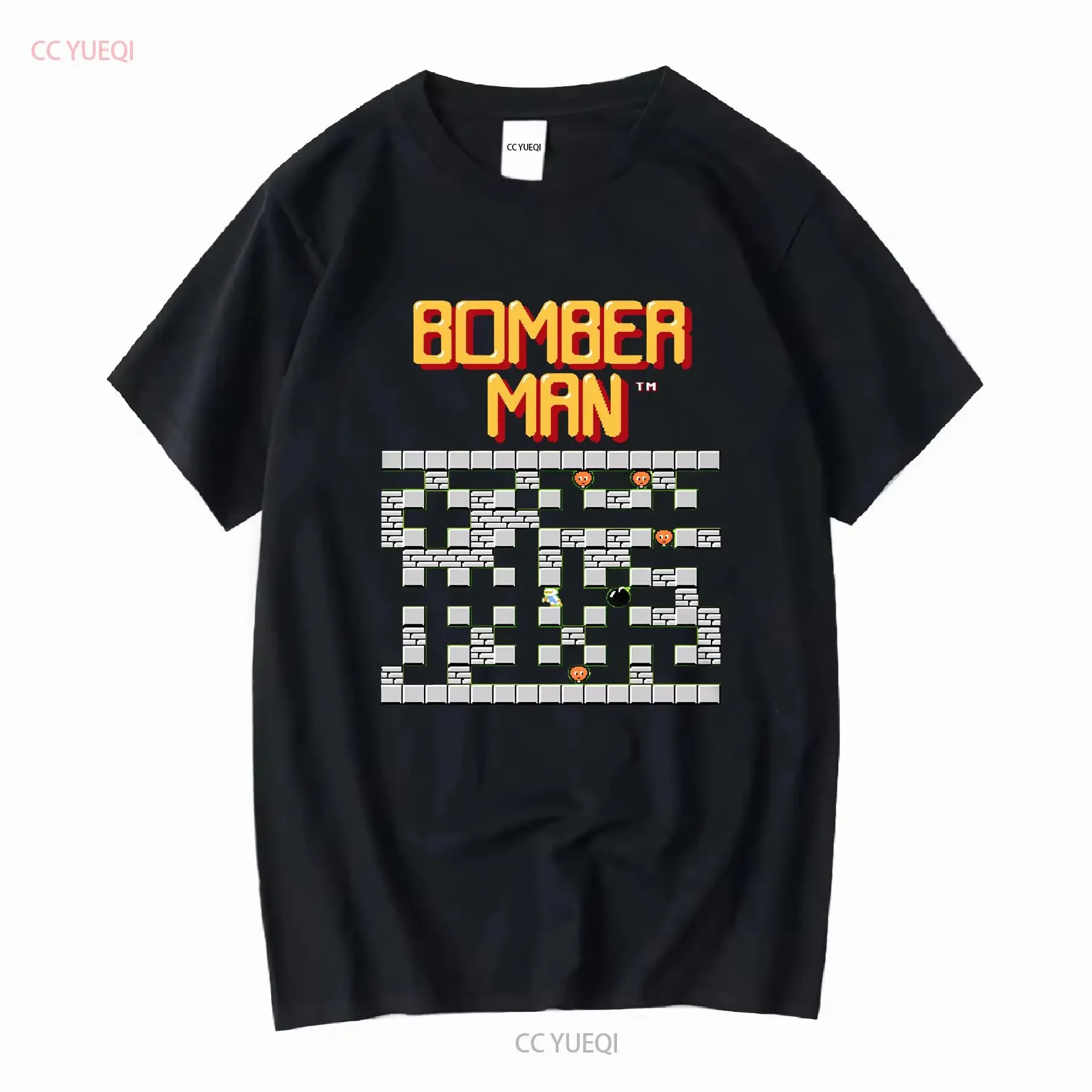 Фото Bomberman stage 1 Logo NES Famicom Game 8-битная футболка с экраном Arcade классический винтажный ретро-дизайн всех размеров винтажная стираная футболка №1