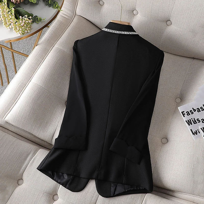 Women's Blazer Diamond-Encrusted Summer Sunscreen Jacket White Suit Jacket Women Fashion Thin Blazer Jacket Women 4XL 2023 New