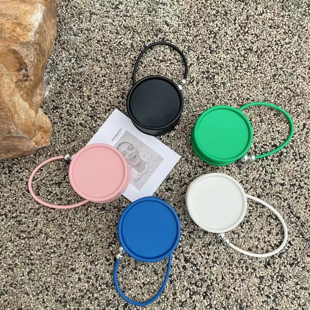 

2022 New Leather Small Round Bag Portable Small Bag Satchel Women's Bag Designer Handbag