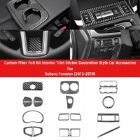 carbon fiber water cup gear steering wheel interior trim sticker decoration car accessories for subaru forester 2013 2019