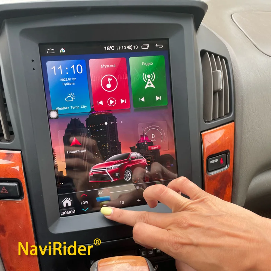 

Автомобильный радиоприемник 10,4 дюймов с экраном Tesla Android13 для Lexus RX 300 RX330 Toyota Harrier 1998-2003, автостерео, GPS, мультимедийный видеоплеер