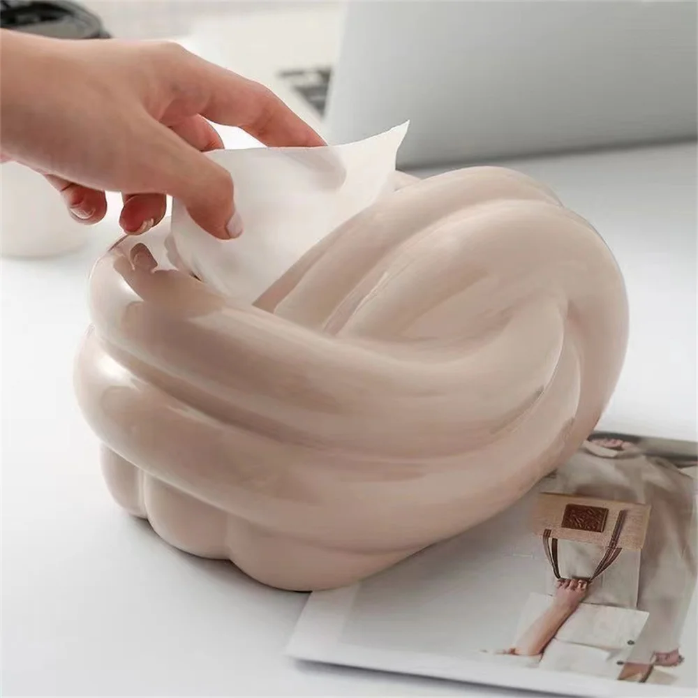 

Creative Tissue Basket Living Room Toilet Tissue Box Vision Far Flower Roll Light Luxury Paper Box Home Supplies Advanced