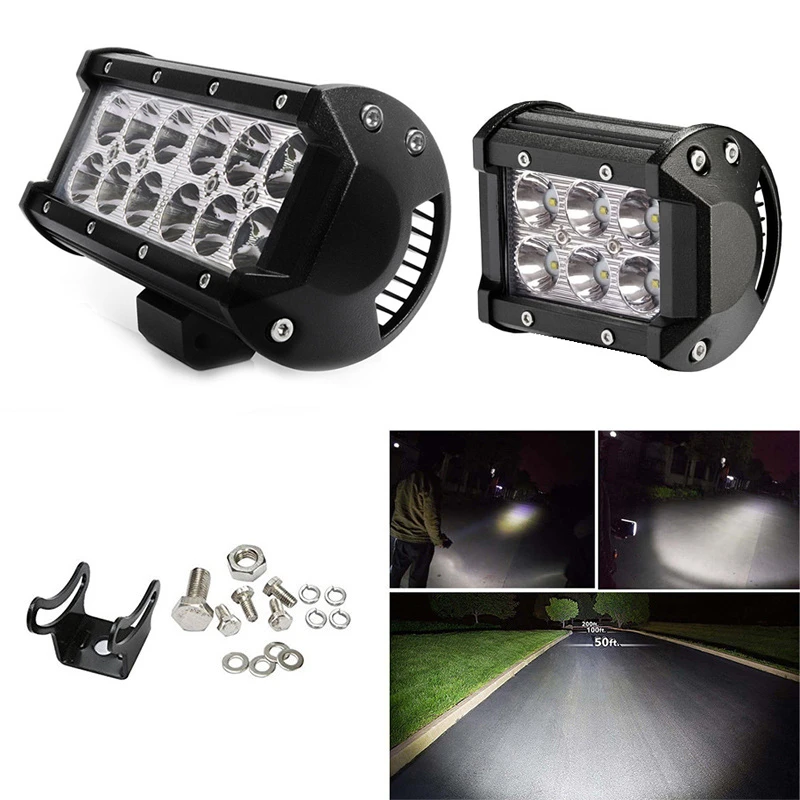 

LED Light Bar/Work Light Spot Flood Combo 18W 36W LED Bar Offroad For Truck Car SUV 4WD 4x4 Boat ATV Barra LED Headlights 12V