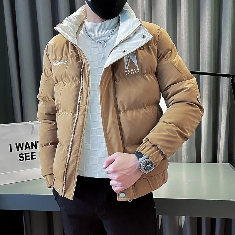 2022 Winter Fashion Short Puffer Parkas Men Casual Slim Thicken Warm Jackets Hiphop Overcoat Social Streetwear Men Clothing 2022