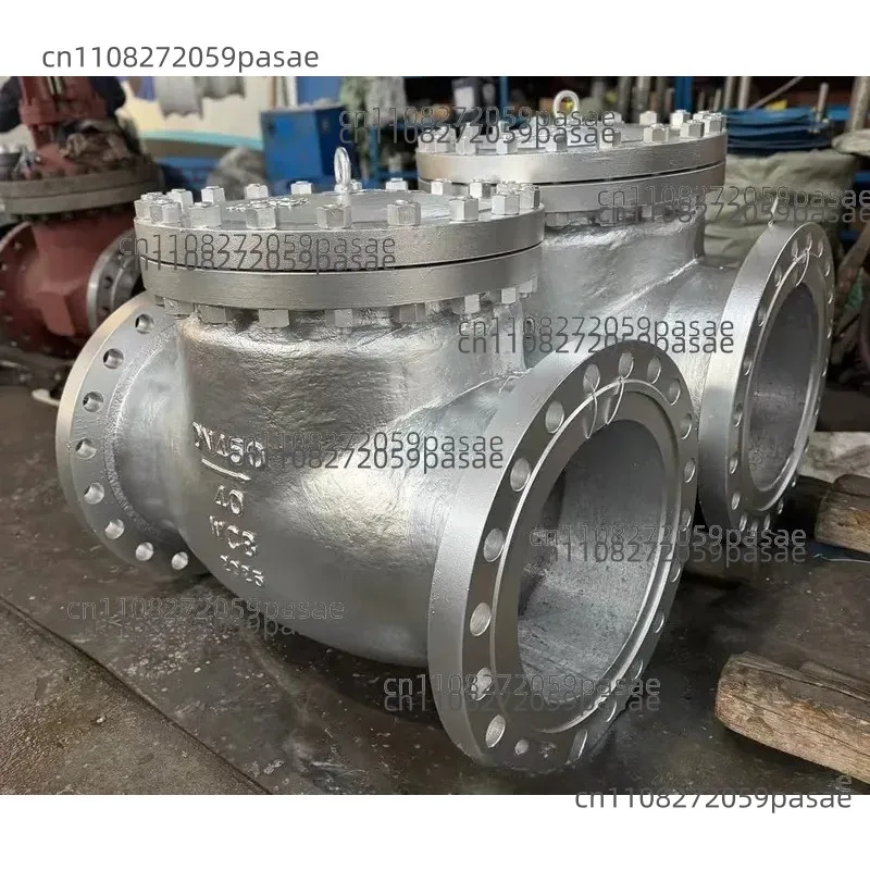Фото Обратный клапан H44H-25C DN700 по национальному стандарту для гидротехнических сооружений, поворотный обратный клапан из литой стали, клапан предотвращения гидроударов №1