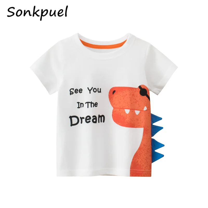 Футболки для мальчиков летние детские топы футболки хлопковая одежда маленьких