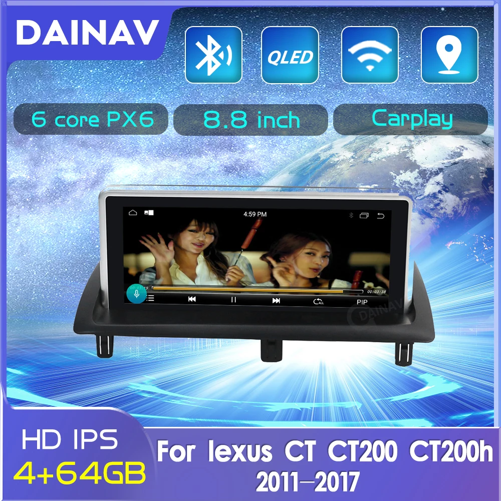 

PX6 2 din Android Car Radio Multimedia Player For lexus CT CT200 CT200h 2011-2017 Car Stereo Autoradio Auto Audio