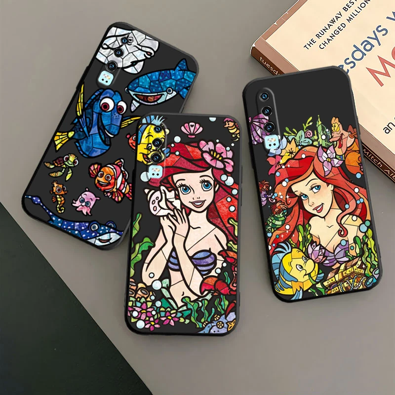 

Disney Princess Ariel Mermaid Phone Case For Huawei P50 P40 P30 P20 Lite 5G Nova Plus 9 SE Pro 5T Y9S Y9 Prime Y6 Balck TPU