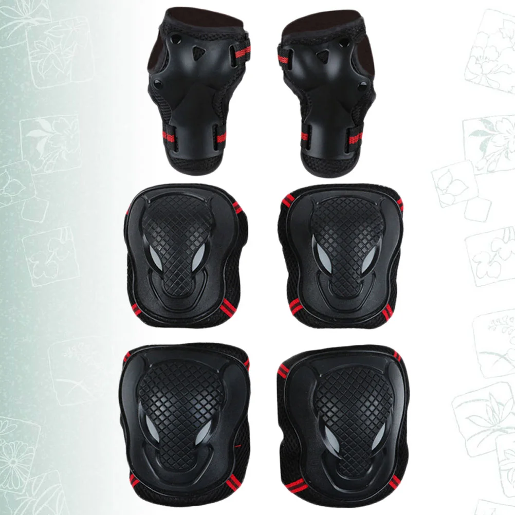 

Skateboard Gear Set Knee Pads Elbow Pads Wrist Protectors for Outdoor Sports Skating Cycling Guard 60- 80KG Red