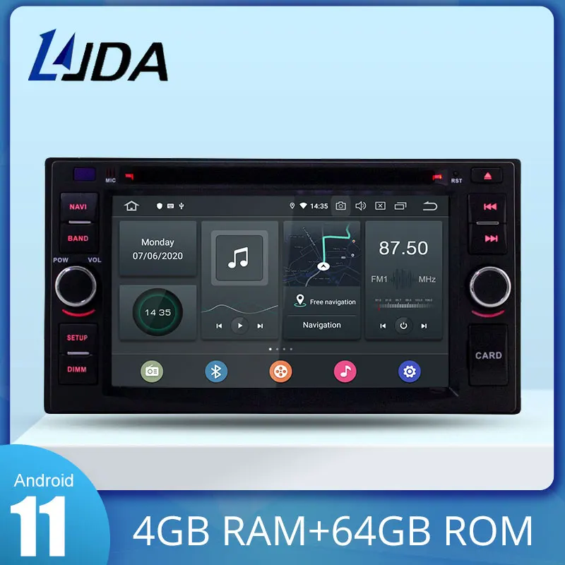 

LJDA Android 11 Car DVD Player For Kia Carnival Ceed Cerato Carens Optima SPORTAGE GPS Stereo 2 Din Car Radio Multimedia DSP