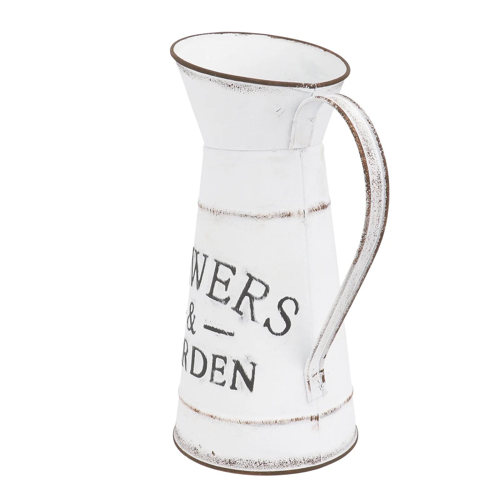 

Rustic Pitcher Decorative Vintage Kettle Galvanized Flower Bucket House Ornament