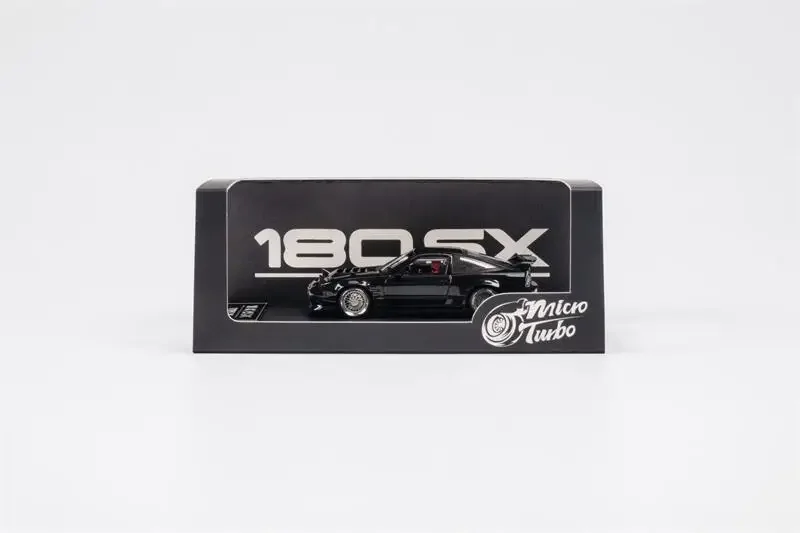 Micro Turbo 1:64 180SX TPYE X Черный металлик ограниченный 999 Литая под давлением модель