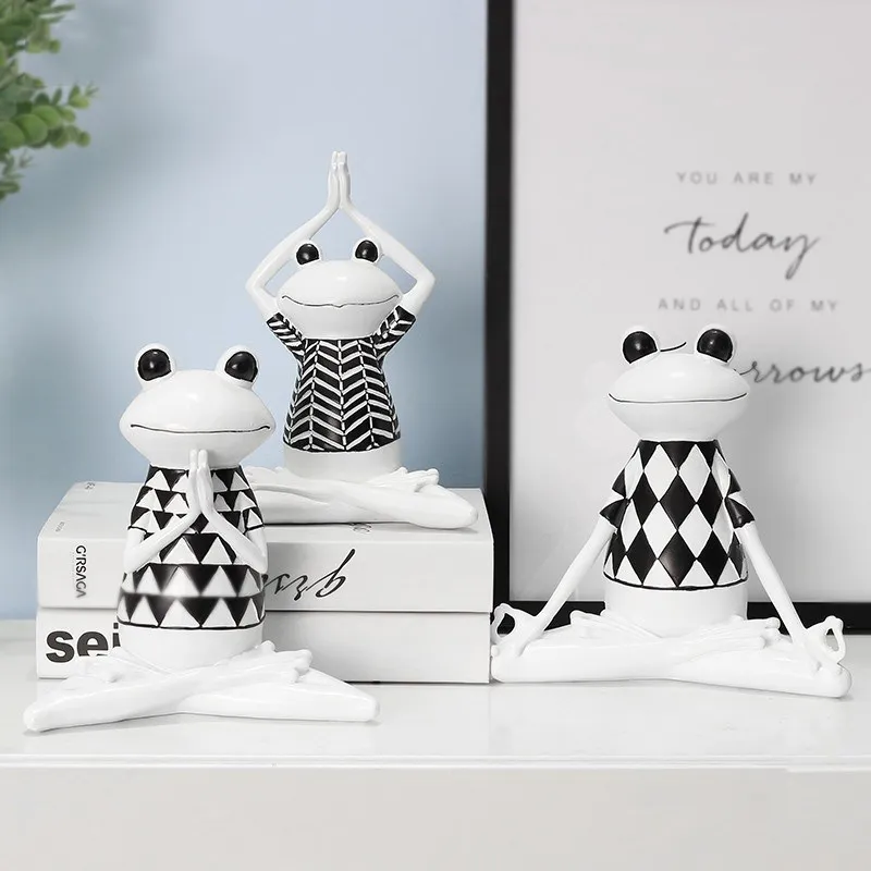 

Ins Nordic Yoga Frog Home Decoration Simple Modern Office TV Cabinet Creative knick-knack Home Accessories
