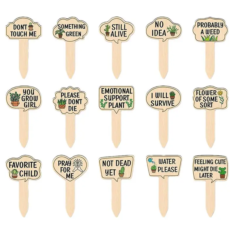 15 шт. забавные ярлыки для растений